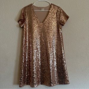 Gold Mini Dress